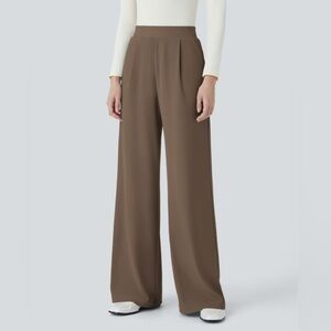 HALARA Wide-Leg Brown Pants